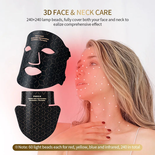 Infra Red and LED Mask with Neck and Chest